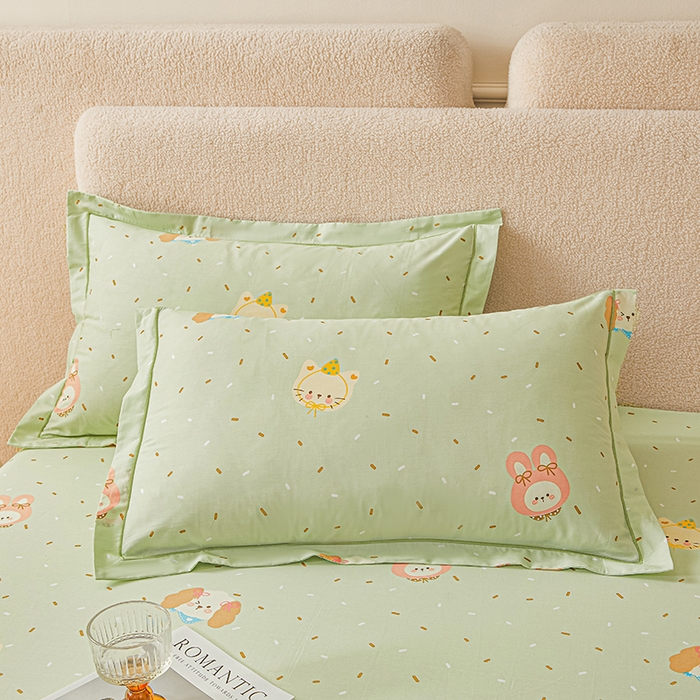 91家纺网 家纺一手货源 找家纺 名优家纺 2026新款纯色高密全棉纯棉床笠单床笠床笠单件 予甜-绿