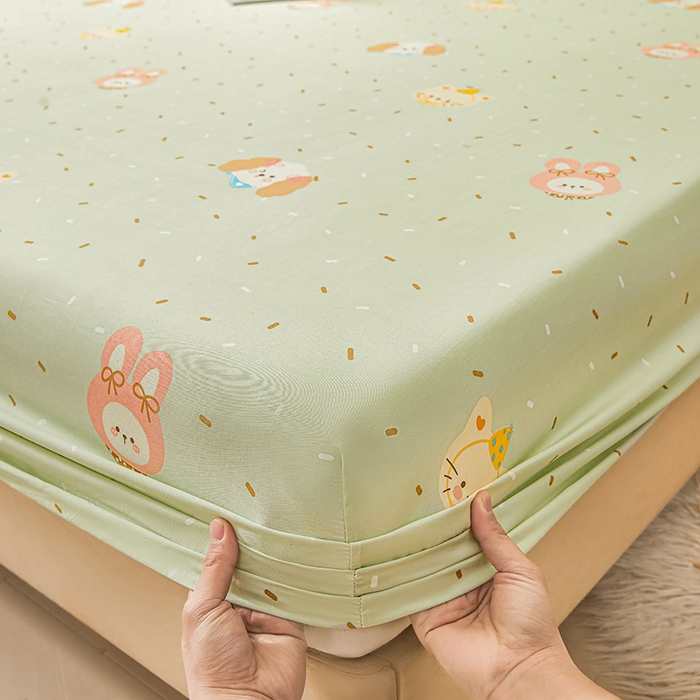 91家纺网 家纺一手货源 找家纺 名优家纺 2026新款纯色高密全棉纯棉床笠单床笠床笠单件 予甜-绿