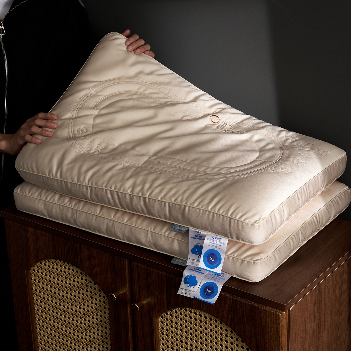 91家纺网 家纺一手货源 找家纺 （总）乐可 2025新款眠度星球枕全棉蚕丝枕 枕头枕芯