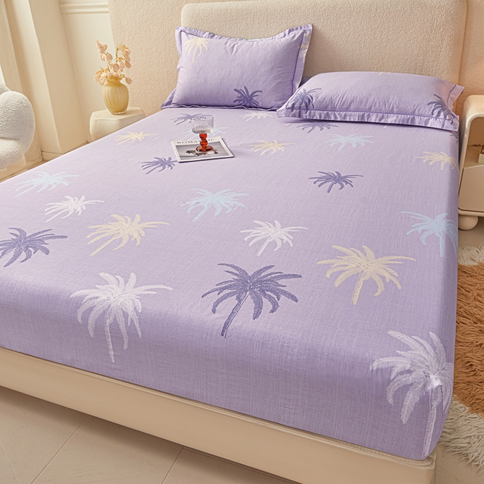 91家纺网 家纺一手货源 找家纺 名优家纺 2026新款纯色高密全棉纯棉床笠单床笠床笠单件 云璟-紫