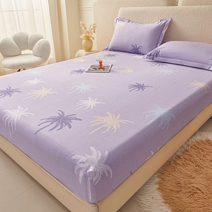 91家纺网 家纺一手货源 找家纺 名优家纺 2026新款纯色高密全棉纯棉床笠单床笠床笠单件 云璟-紫