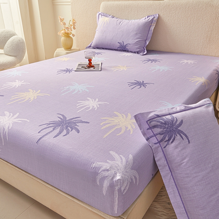 91家纺网 家纺一手货源 找家纺 名优家纺 2026新款纯色高密全棉纯棉床笠单床笠床笠单件 云璟-紫