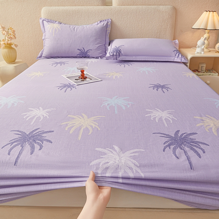 91家纺网 家纺一手货源 找家纺 名优家纺 2026新款纯色高密全棉纯棉床笠单床笠床笠单件 云璟-紫