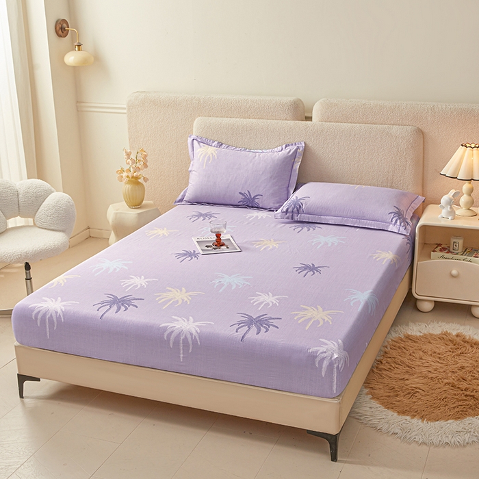 91家纺网 家纺一手货源 找家纺 名优家纺 2026新款纯色高密全棉纯棉床笠单床笠床笠单件 云璟-紫