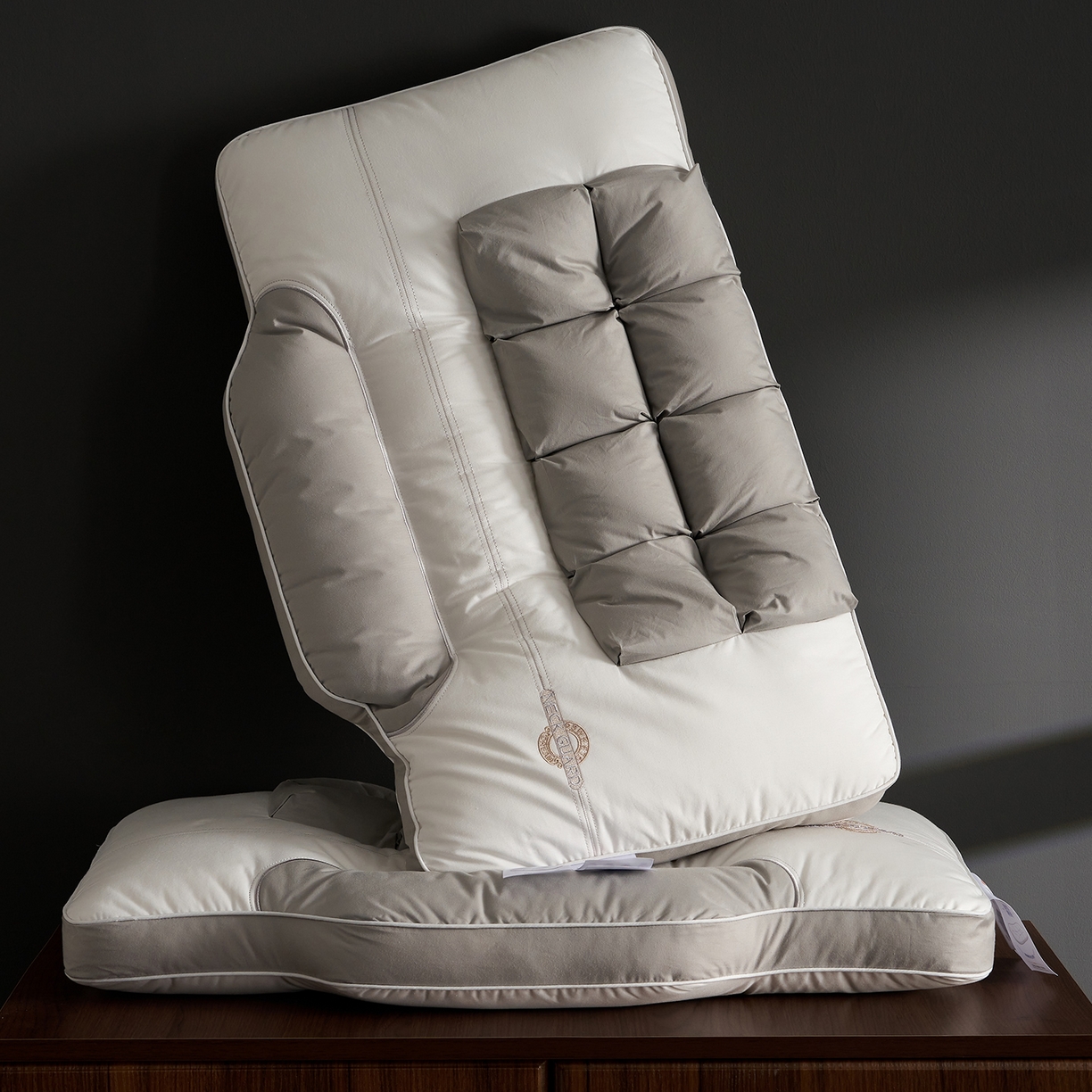 91家纺网 家纺一手货源 找家纺 （总）乐可 2025新款分区两用牵引枕全棉双向枕 枕头枕芯