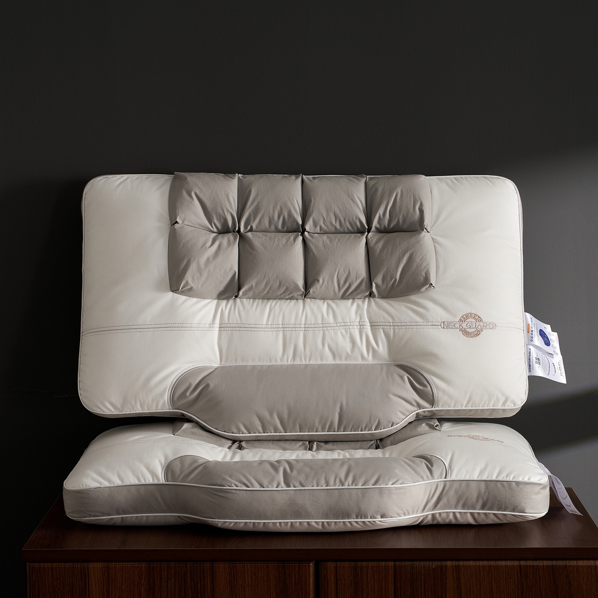 91家纺网 家纺一手货源 找家纺 （总）乐可 2025新款分区两用牵引枕全棉双向枕 枕头枕芯