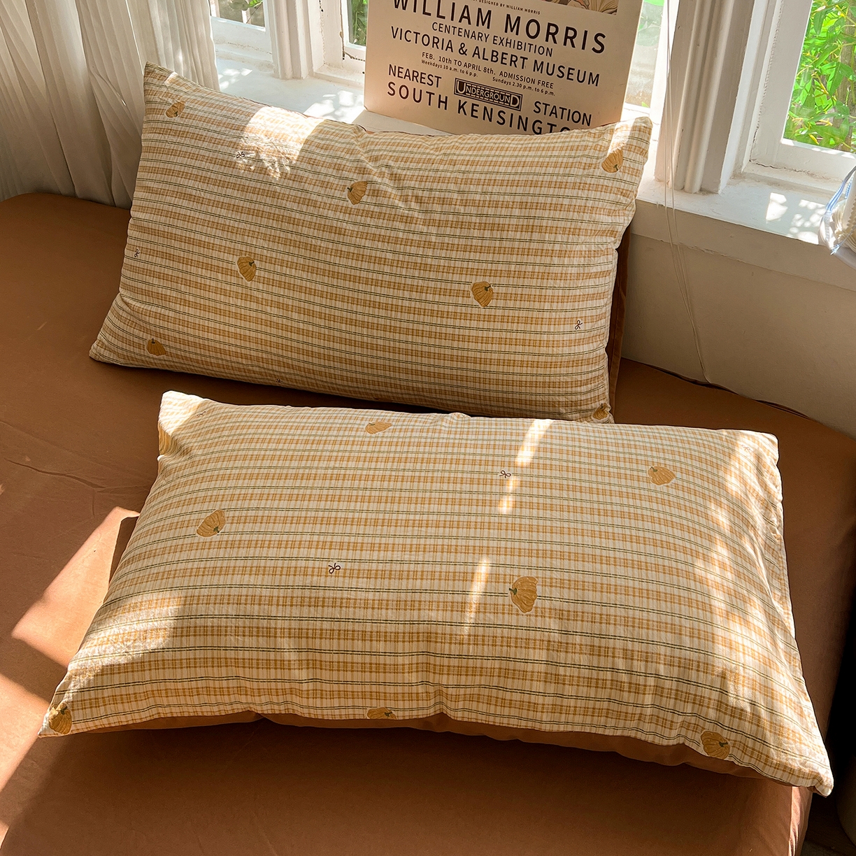 91家纺网 家纺一手货源 找家纺 水墨江南 2026新款加厚仿棉古法水洗棉小布袋款印花四件套 小南瓜