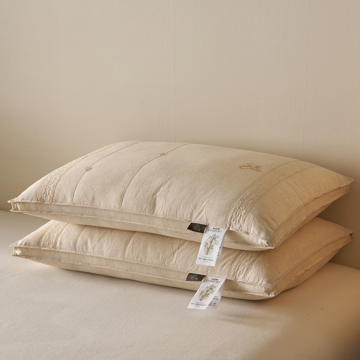 91家纺网 家纺一手货源 找家纺 （总）乐可 2025新款棉麻舒适枕 枕头枕芯