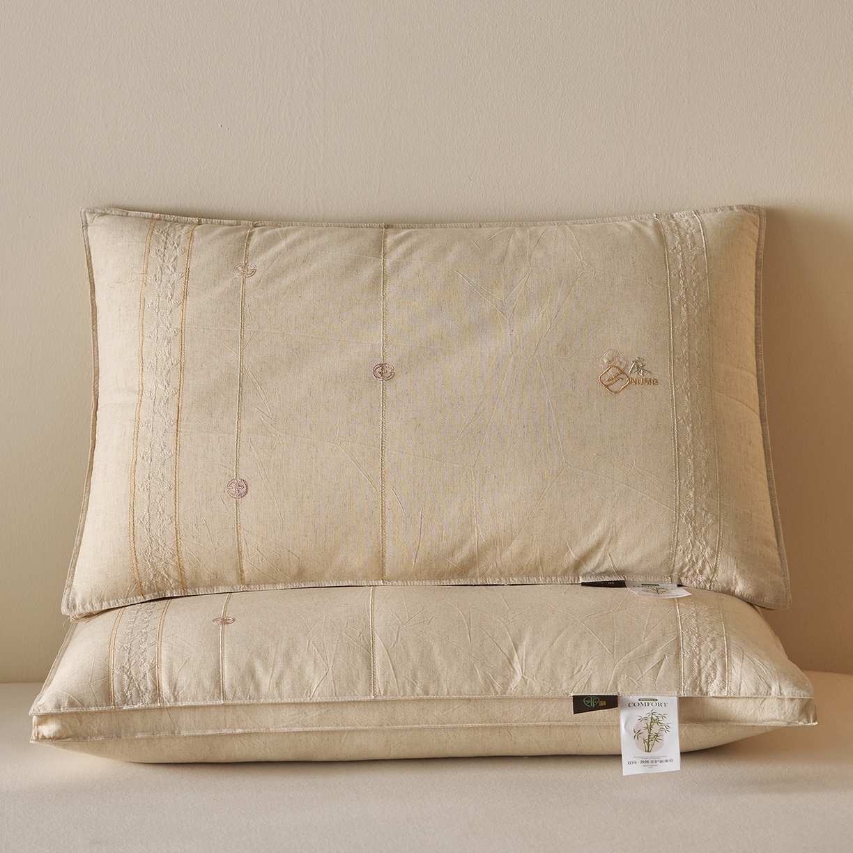 91家纺网 家纺一手货源 找家纺 （总）乐可 2025新款棉麻舒适枕 枕头枕芯