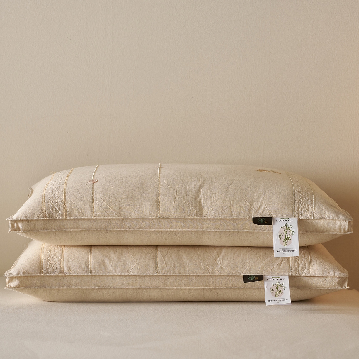 91家纺网 家纺一手货源 找家纺 （总）乐可 2025新款棉麻舒适枕 枕头枕芯