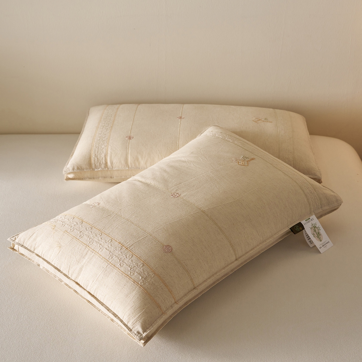 91家纺网 家纺一手货源 找家纺 （总）乐可 2025新款棉麻舒适枕 枕头枕芯