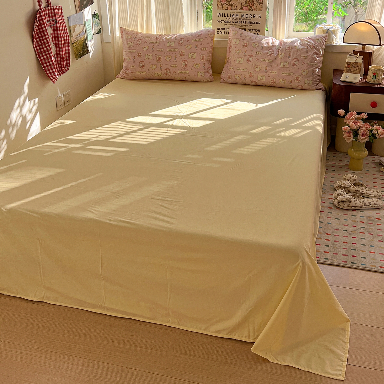 91家纺网 家纺一手货源 找家纺 水墨江南 2026新款加厚仿棉古法水洗棉小布袋款印花四件套 幸运喵