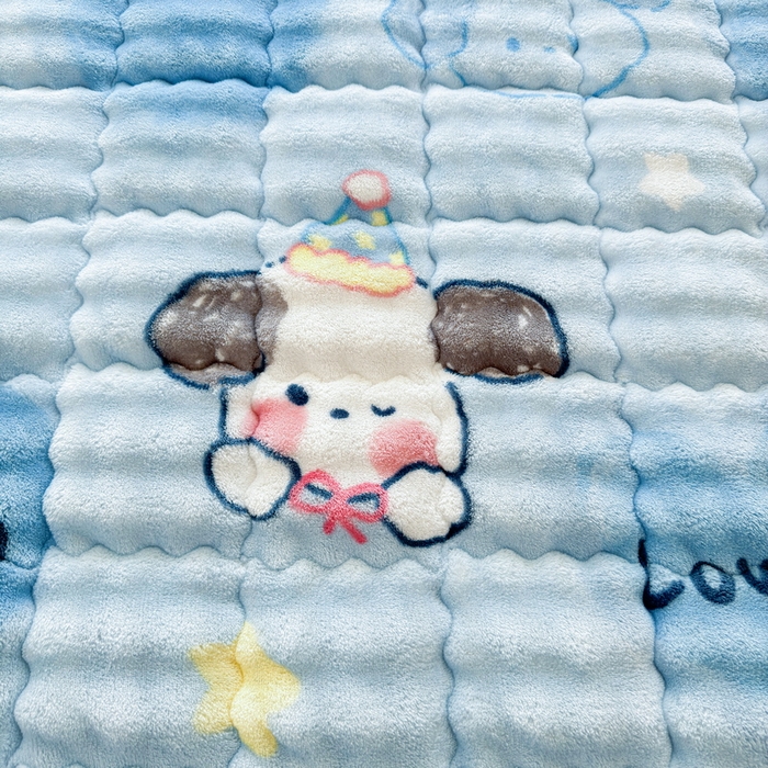 91家纺网 家纺一手货源 找家纺 奇丝雅 2025新款泡泡绒枕套加棉加厚冬季保暖毛绒牛奶绒加绒成人家用枕头套枕芯套单人学生宿舍48x74cm 趴趴狗（随机裁剪）