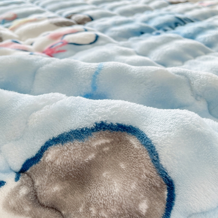 91家纺网 家纺一手货源 找家纺 奇丝雅 2025新款泡泡绒枕套加棉加厚冬季保暖毛绒牛奶绒加绒成人家用枕头套枕芯套单人学生宿舍48x74cm 趴趴狗（随机裁剪）