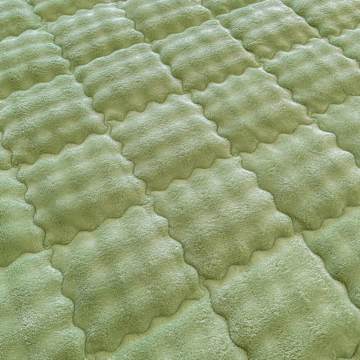 91家纺网 家纺一手货源 找家纺 奇丝雅 2025新款泡泡绒枕套加棉加厚冬季保暖毛绒牛奶绒加绒成人家用枕头套枕芯套单人学生宿舍48x74cm 清新绿