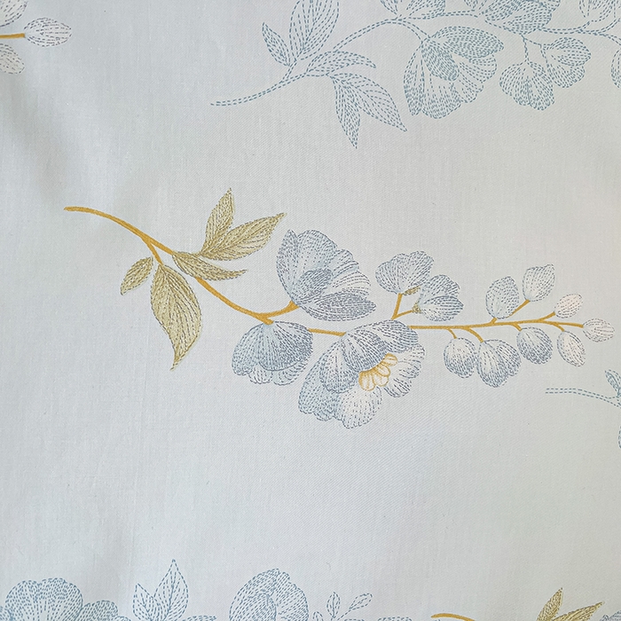 91家纺网 家纺一手货源 找家纺 名优家纺 2026新款60S13374高支密全棉印花纯色四件套 绣花仙-蓝