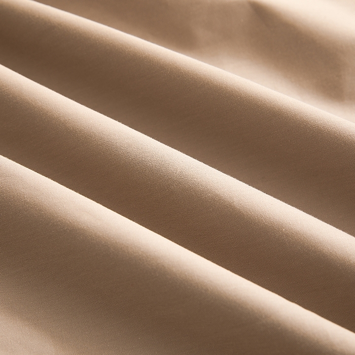 91家纺网 家纺一手货源 找家纺 名优家纺 2026新款60S13374高支密全棉印花纯色四件套 可可棕+奶黄