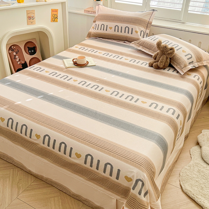 91家纺网 家纺一手货源 找家纺 名优家纺 2026新款60S13374高支密全棉印花纯色四件套 初见