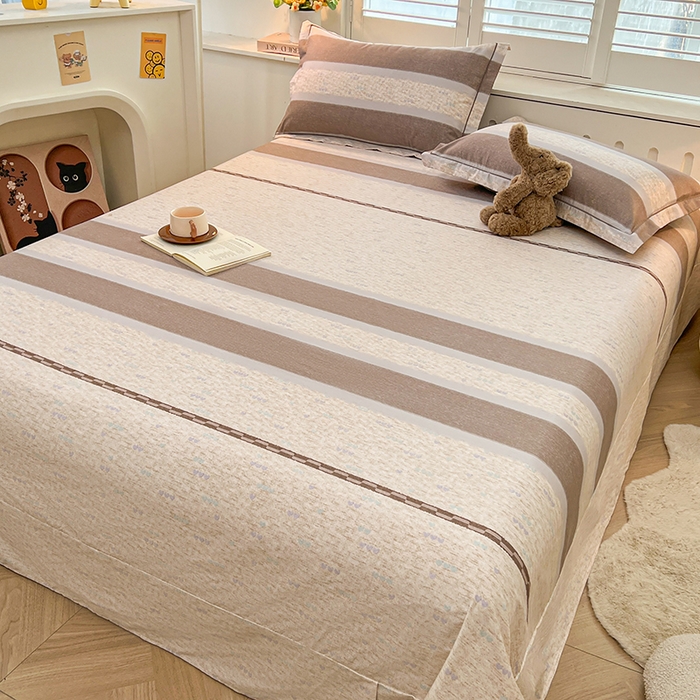 91家纺网 家纺一手货源 找家纺 名优家纺 2026新款60S13374高支密全棉印花纯色四件套 初简