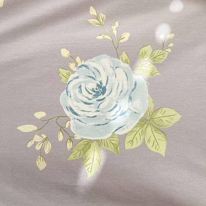 91家纺网 家纺一手货源 找家纺 名优家纺 2026新款60S13374高支密全棉印花纯色四件套 絮棠-灰