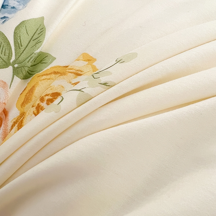 91家纺网 家纺一手货源 找家纺 名优家纺 2026新款60S13374高支密全棉印花纯色四件套 絮棠-米