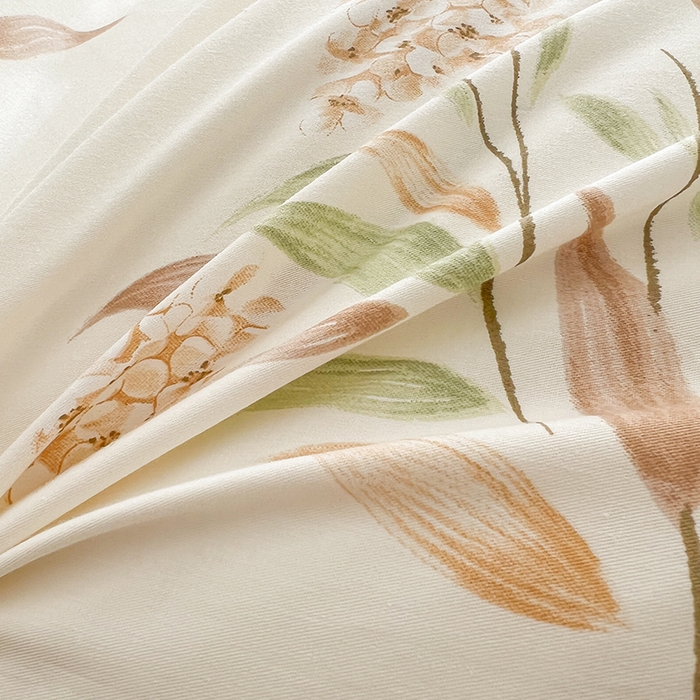 91家纺网 家纺一手货源 找家纺 名优家纺 2026新款60S13374高支密全棉印花纯色四件套 森野花簇-绿