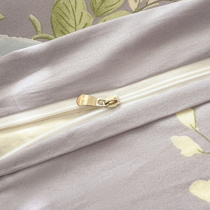 91家纺网 家纺一手货源 找家纺 名优家纺 2026新款60S13374高支密全棉印花纯色四件套 絮棠-灰