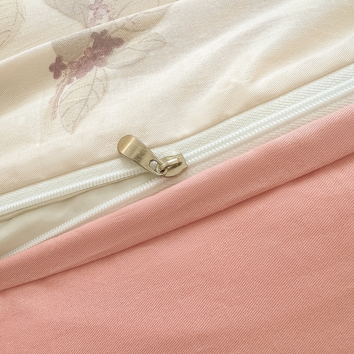 91家纺网 家纺一手货源 找家纺 名优家纺 2026新款60S13374高支密全棉印花纯色四件套 春日序-紫