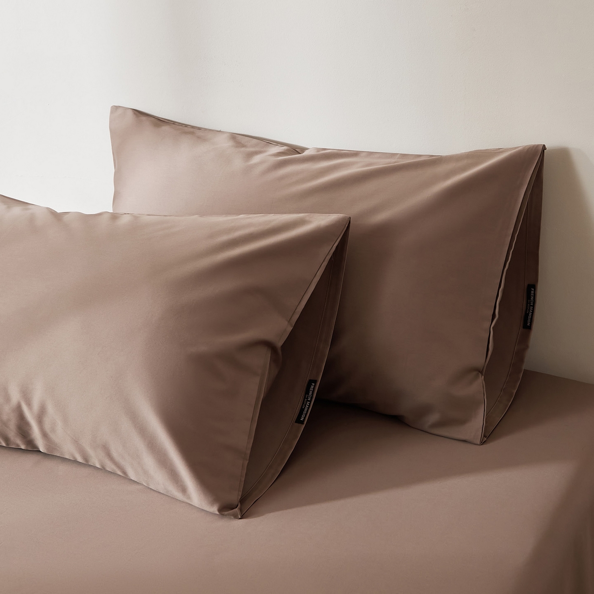 91家纺网 家纺一手货源 找家纺 EH家居 2026新款长绒棉安缦之境单品系列单枕套 AA版-安缦之境-布朗尼咖