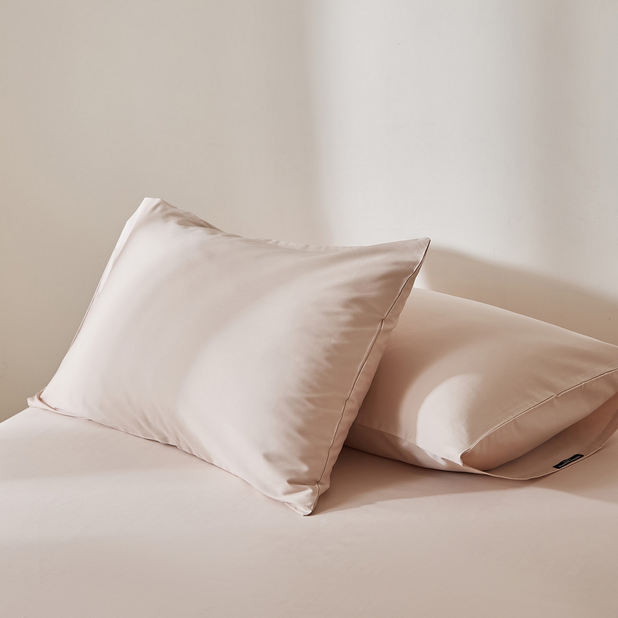 91家纺网 家纺一手货源 找家纺 EH家居 2026新款长绒棉安缦之境单品系列单枕套 AA版-安缦之境-贝壳粉