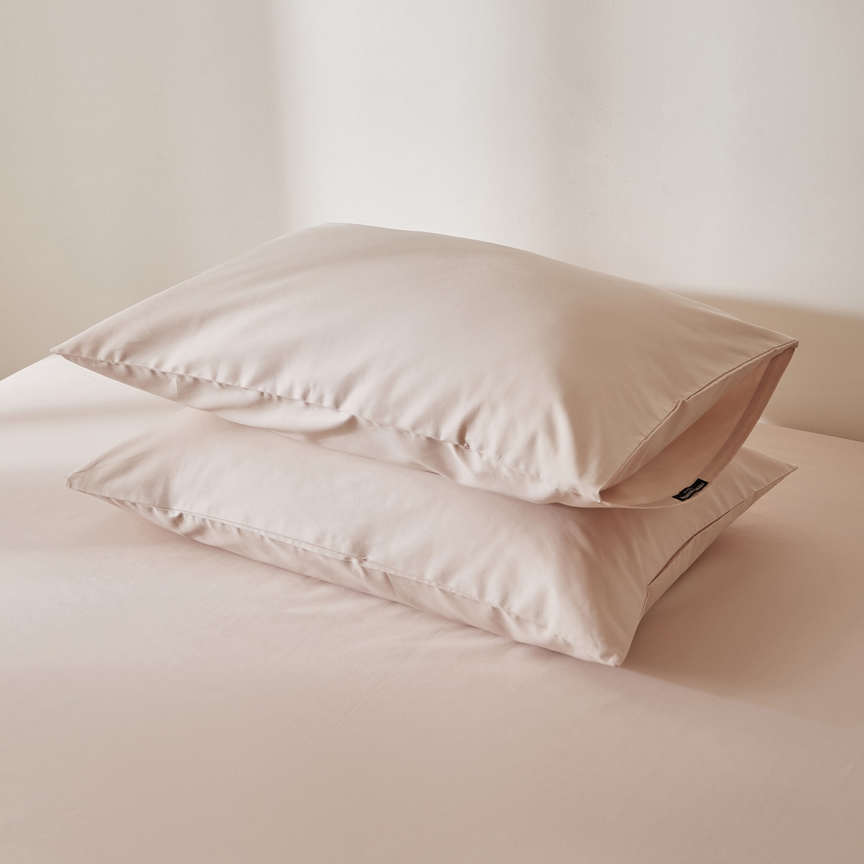 91家纺网 家纺一手货源 找家纺 EH家居 2026新款长绒棉安缦之境单品系列单枕套 AA版-安缦之境-贝壳粉