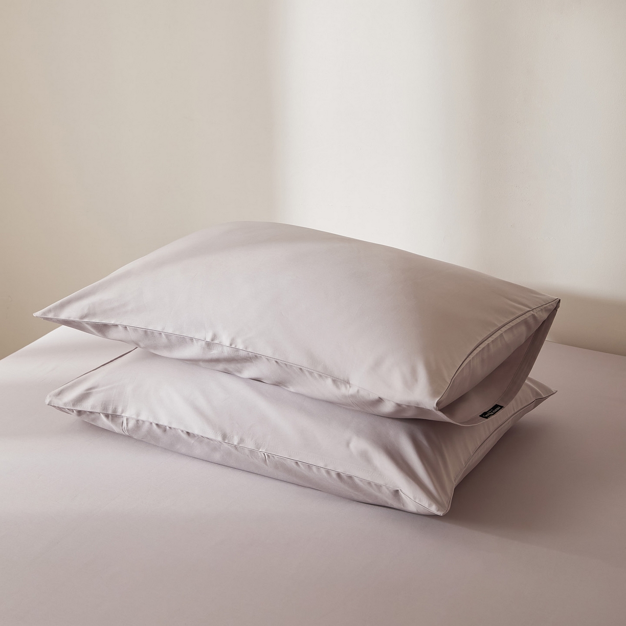 91家纺网 家纺一手货源 找家纺 EH家居 2026新款长绒棉安缦之境单品系列单枕套 AA版-安缦之境-灰樱紫