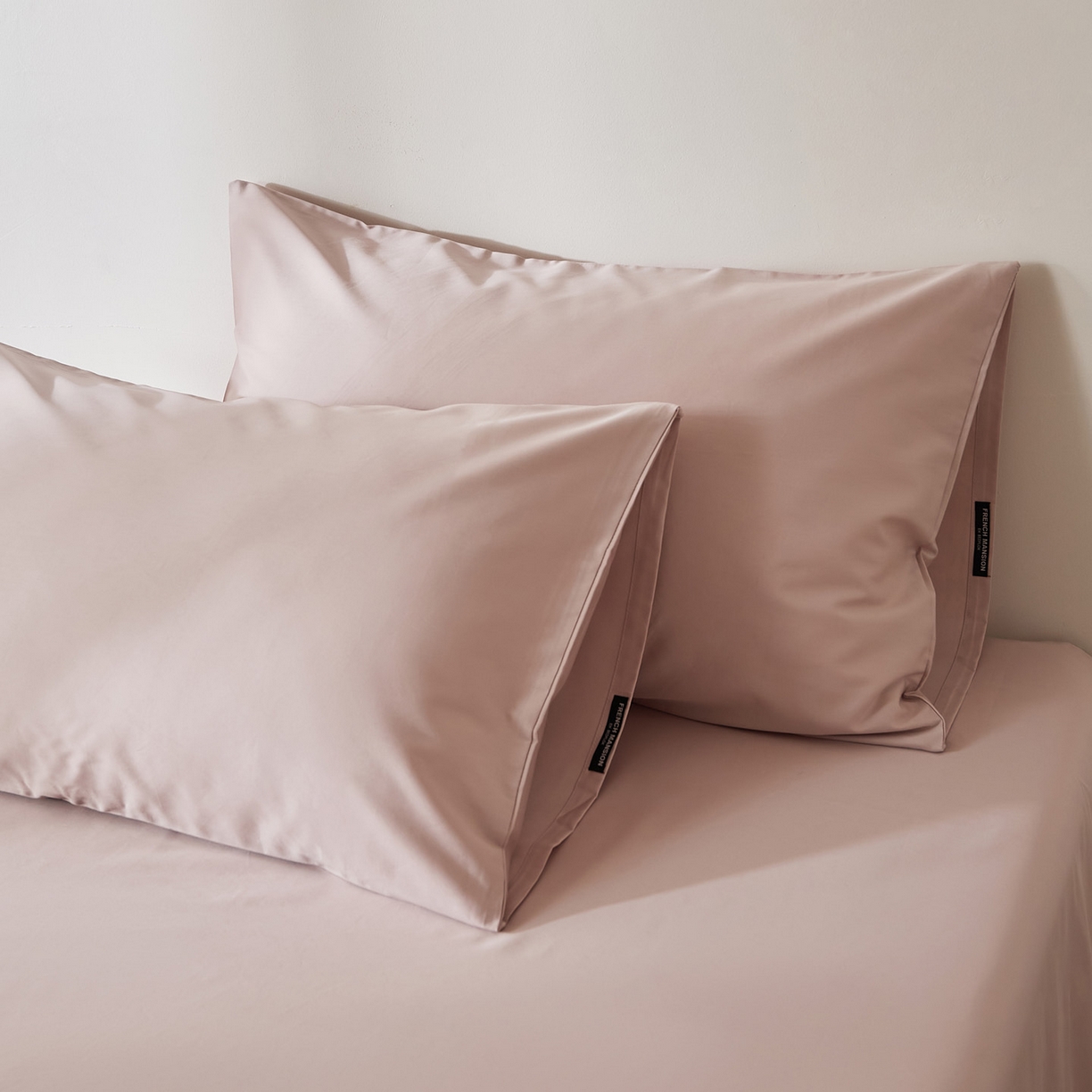EH家居 2026新款长绒棉安缦之境单品系列单枕套 AA版-安缦之境-灰裸粉