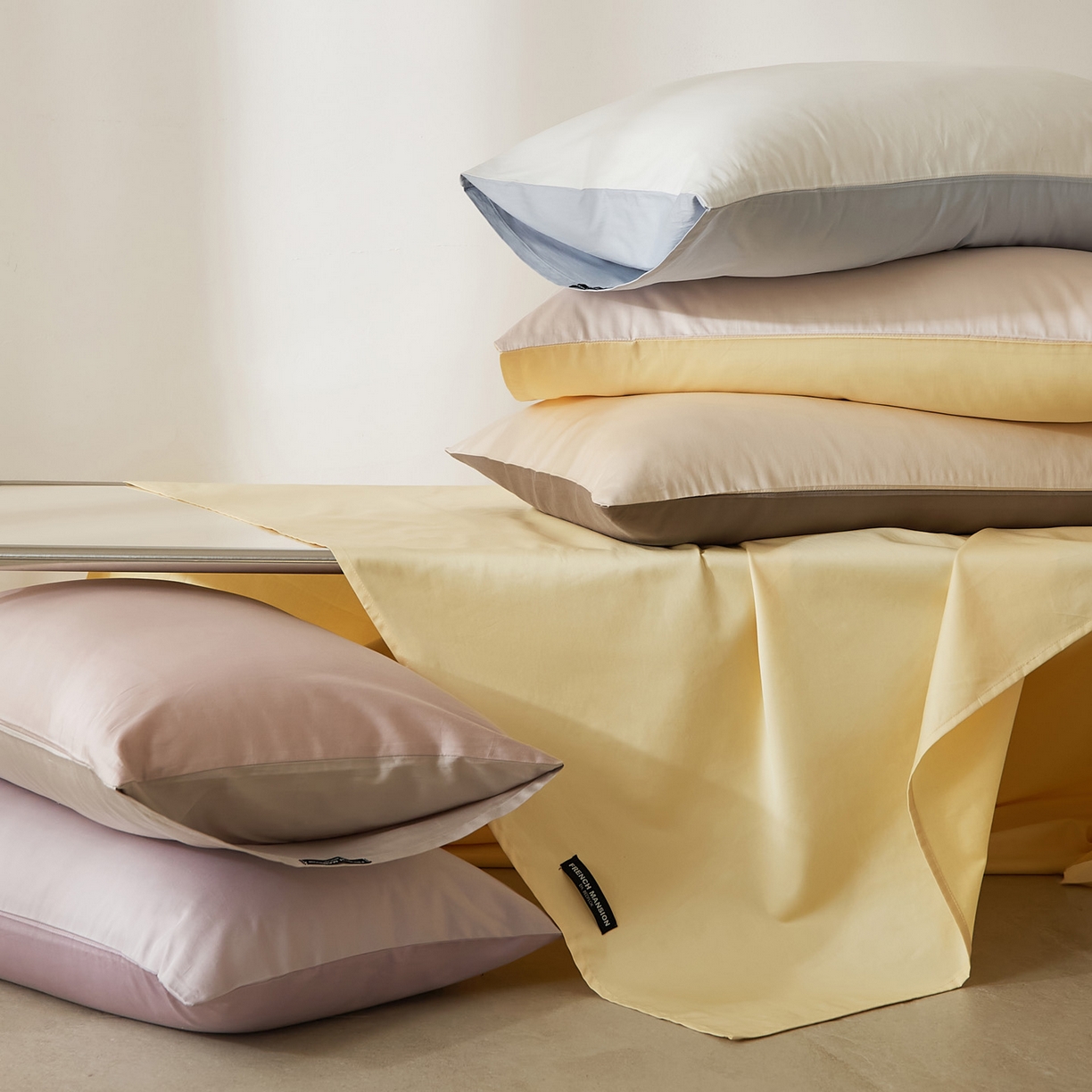 91家纺网 家纺一手货源 找家纺 EH家居 2026新款长绒棉安缦之境单品系列单枕套 组合图仅供展示