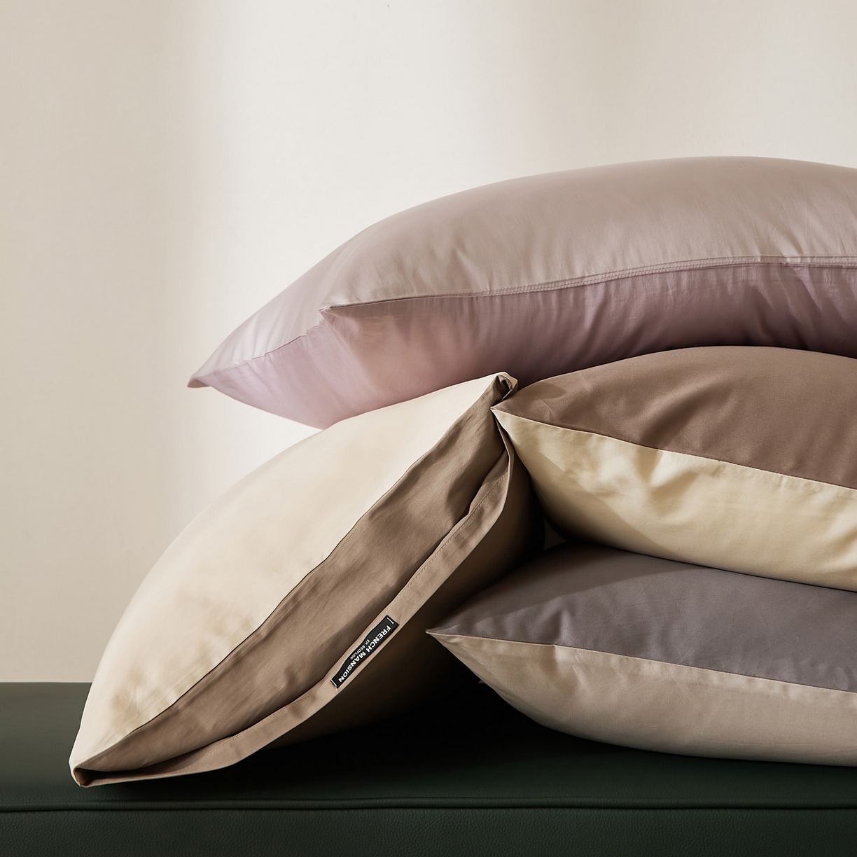 91家纺网 家纺一手货源 找家纺 EH家居 2026新款长绒棉安缦之境单品系列单枕套 组合图仅供展示