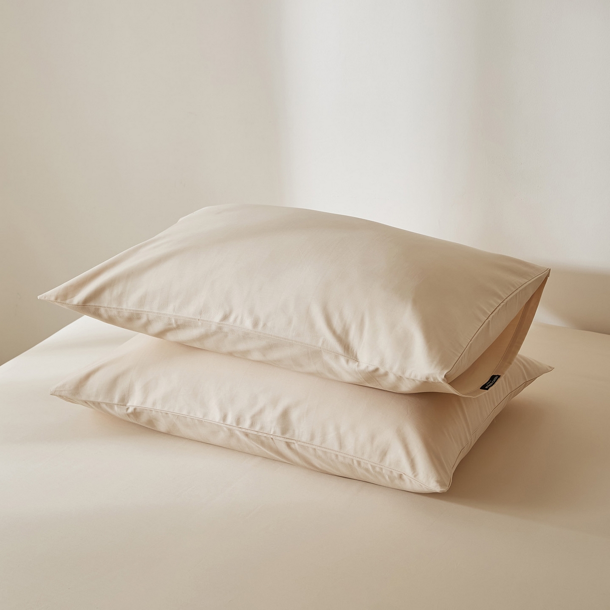 91家纺网 家纺一手货源 找家纺 EH家居 2026新款长绒棉安缦之境单品系列单枕套 AA版-安缦之境-浅香槟色