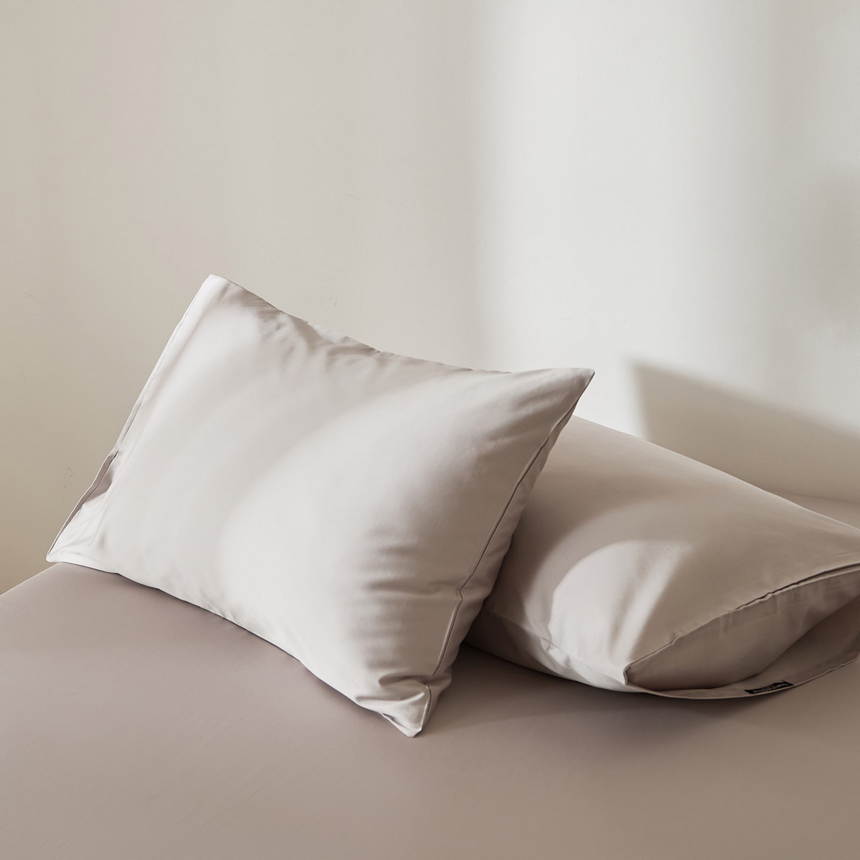 91家纺网 家纺一手货源 找家纺 EH家居 2026新款长绒棉安缦之境单品系列单枕套 AA版-安缦之境-都市灰