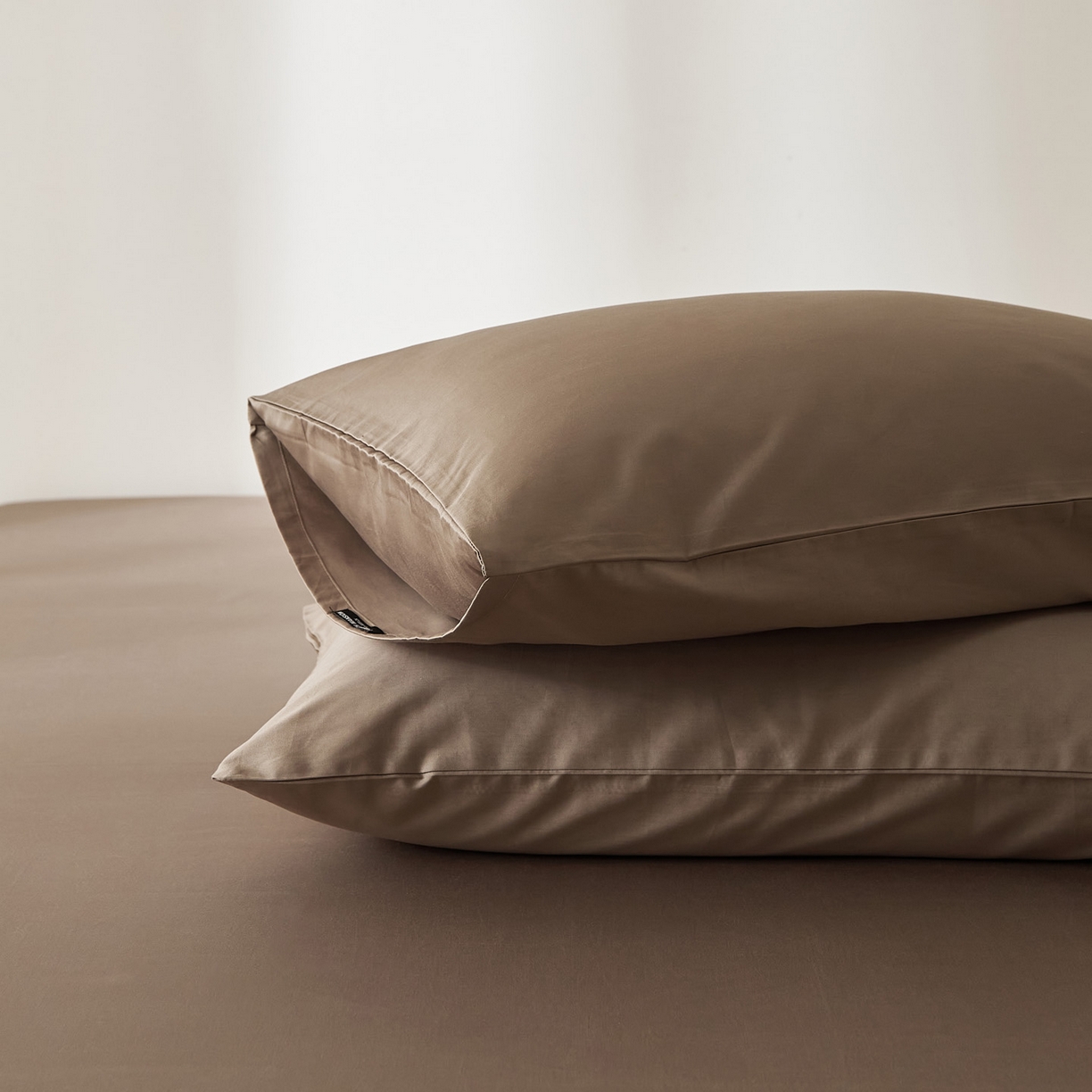 91家纺网 家纺一手货源 找家纺 EH家居 2026新款长绒棉安缦之境单品系列单枕套 AA版-安缦之境-秋山棕