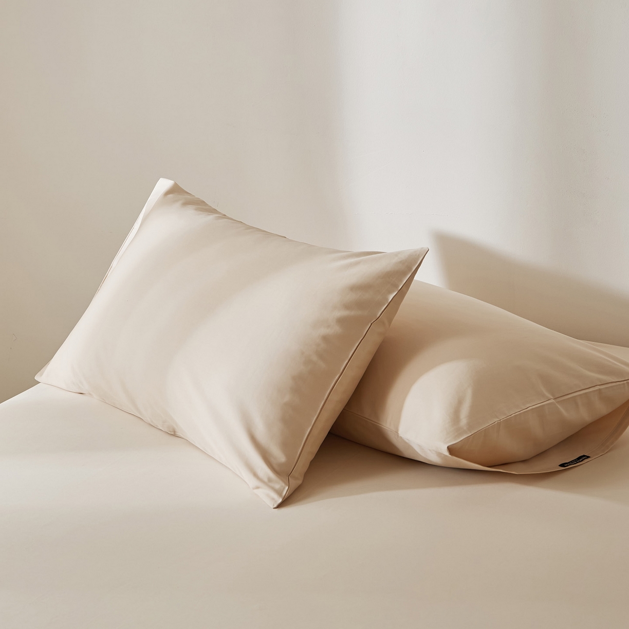 91家纺网 家纺一手货源 找家纺 EH家居 2026新款长绒棉安缦之境单品系列单枕套 AA版-安缦之境-浅香槟色