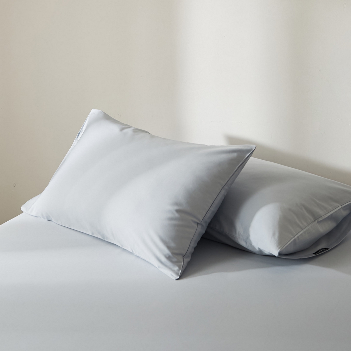 91家纺网 家纺一手货源 找家纺 EH家居 2026新款长绒棉安缦之境单品系列单枕套 AA版-安缦之境-夏至蓝