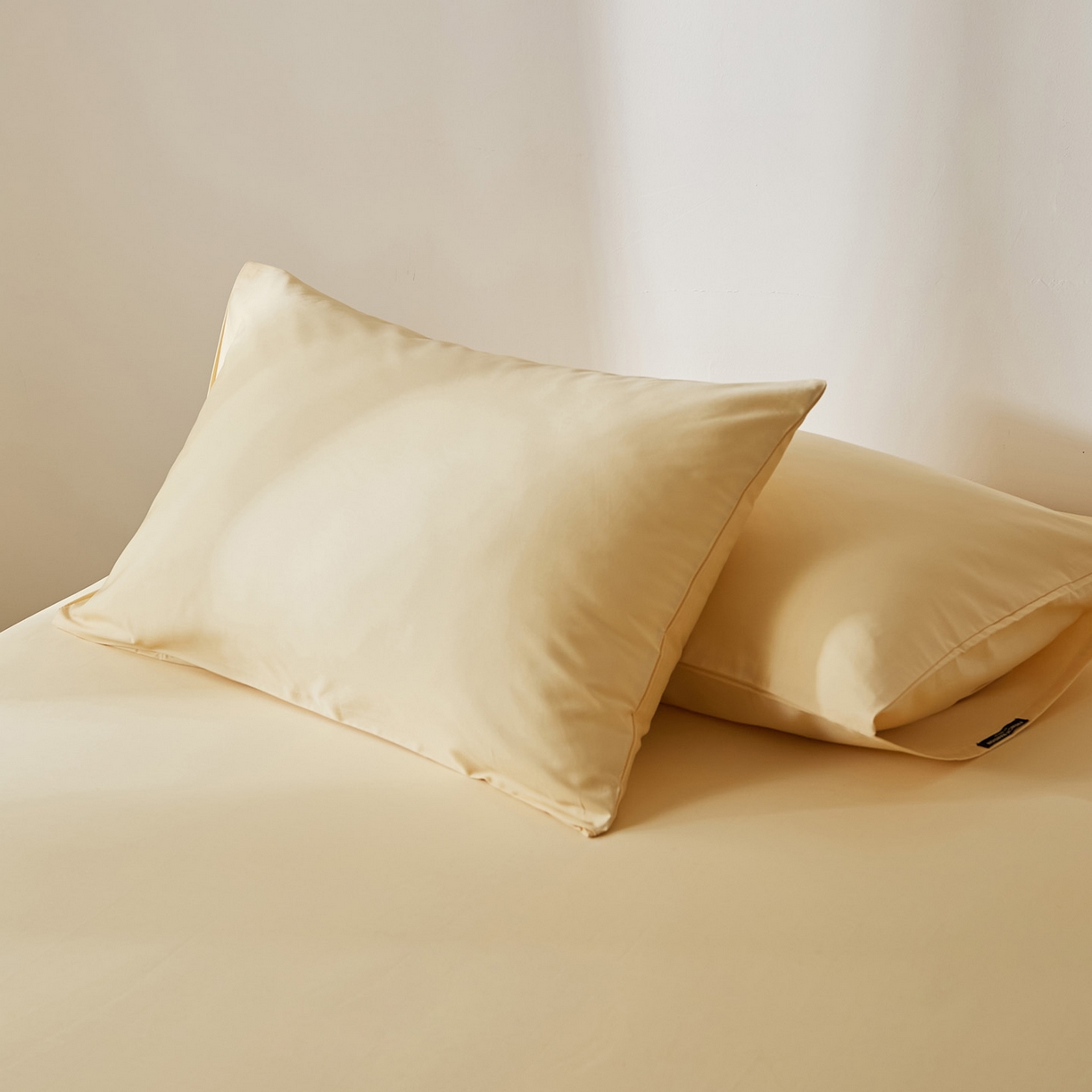 91家纺网 家纺一手货源 找家纺 EH家居 2026新款长绒棉安缦之境单品系列单枕套 AA版-安缦之境-奶盖黄
