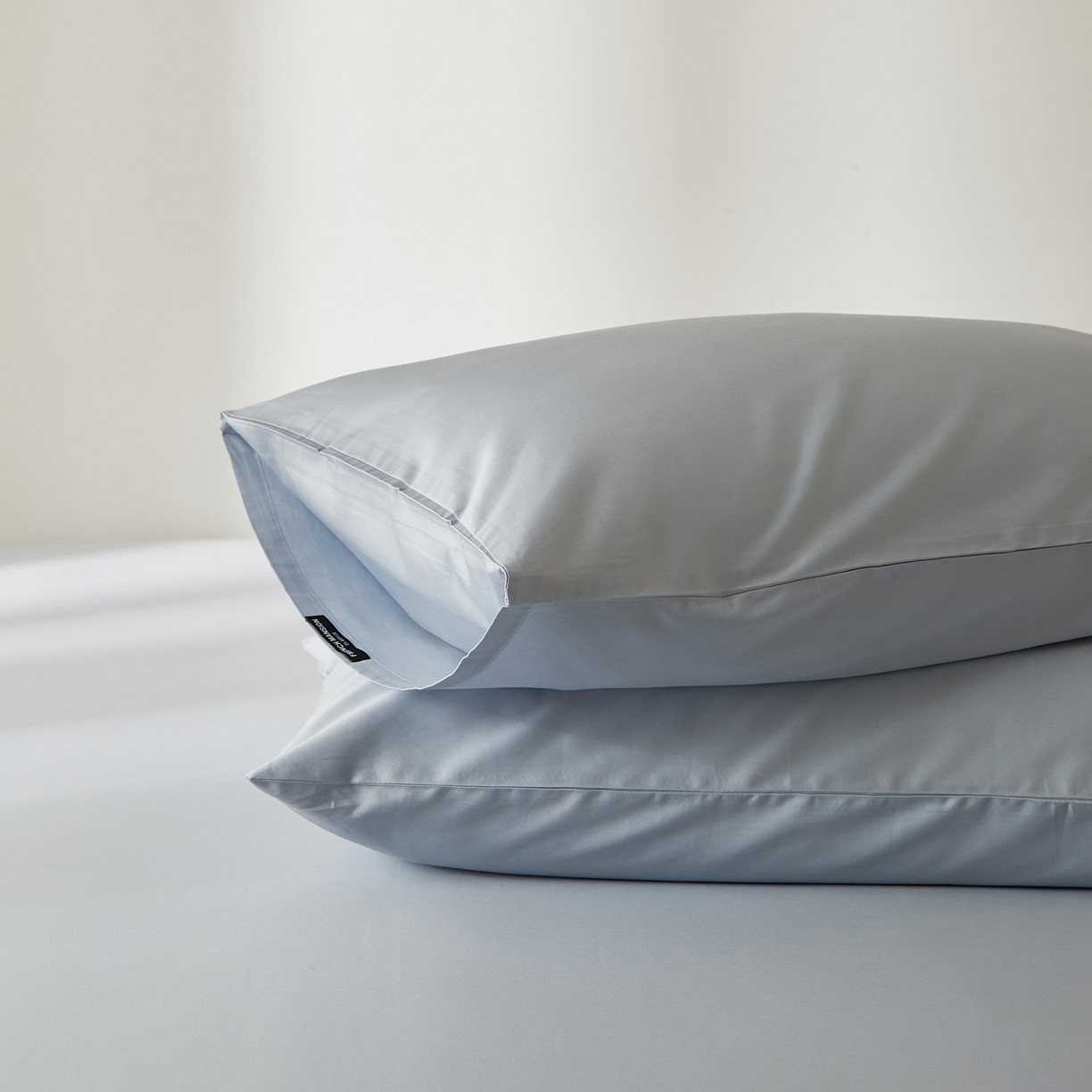 91家纺网 家纺一手货源 找家纺 EH家居 2026新款长绒棉安缦之境单品系列单枕套 AA版-安缦之境-夏至蓝