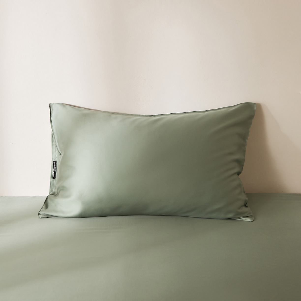 91家纺网 家纺一手货源 找家纺 EH家居 2026新款长绒棉安缦之境单品系列单枕套 AA版-安缦之境-藻绿