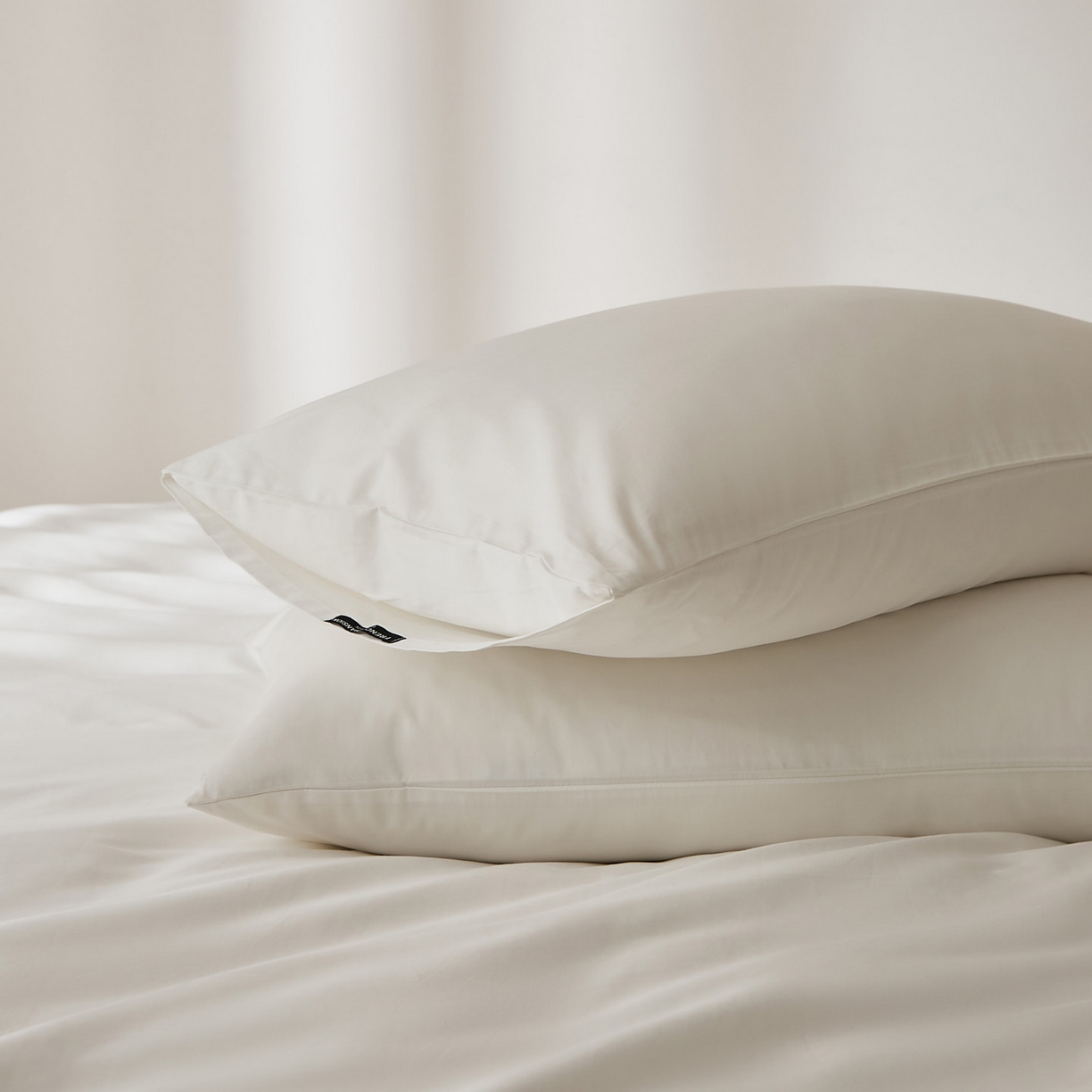 91家纺网 家纺一手货源 找家纺 EH家居 2026新款长绒棉安缦之境单品系列单枕套 AB版-安缦之境-月影白