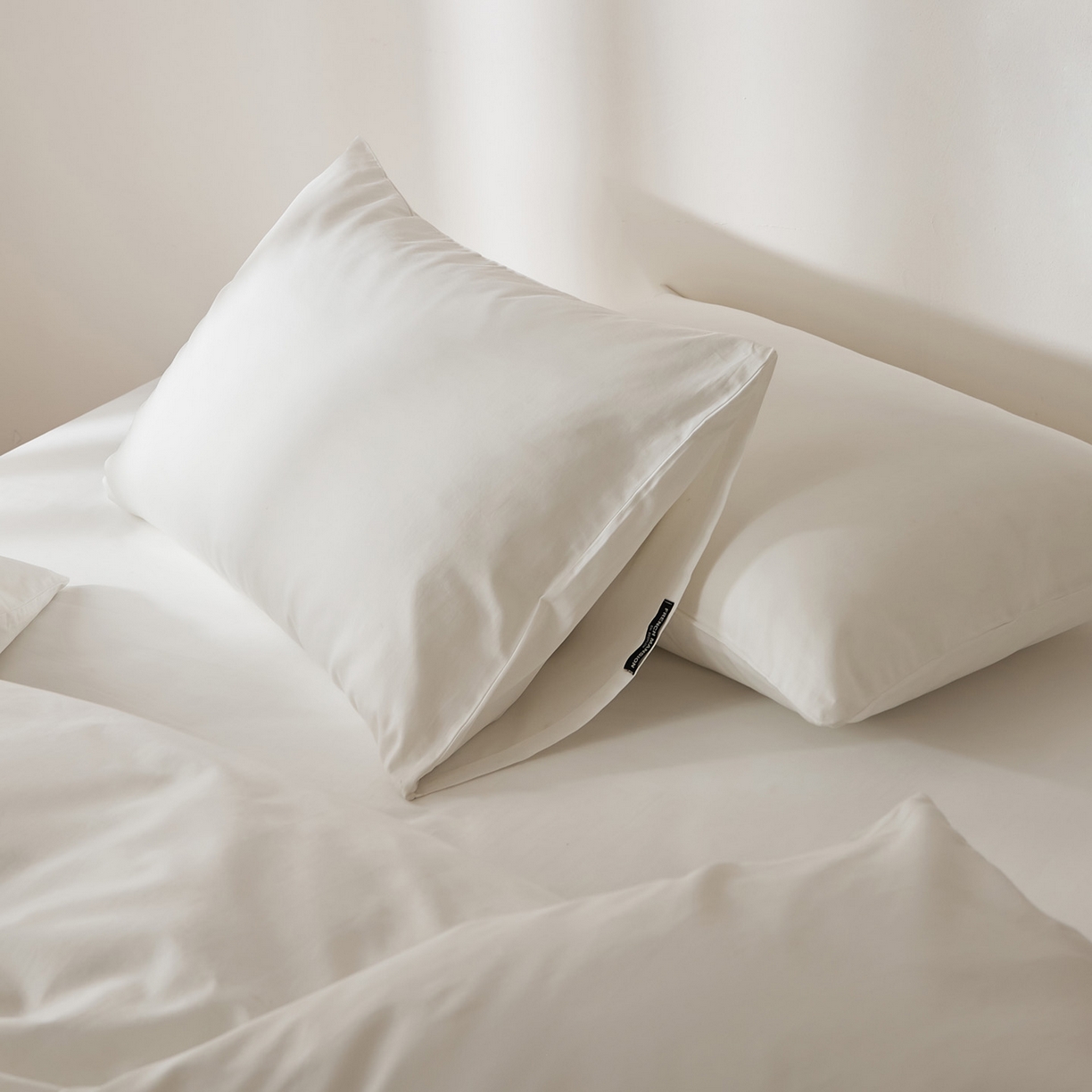 91家纺网 家纺一手货源 找家纺 EH家居 2026新款长绒棉安缦之境单品系列单枕套 AB版-安缦之境-月影白