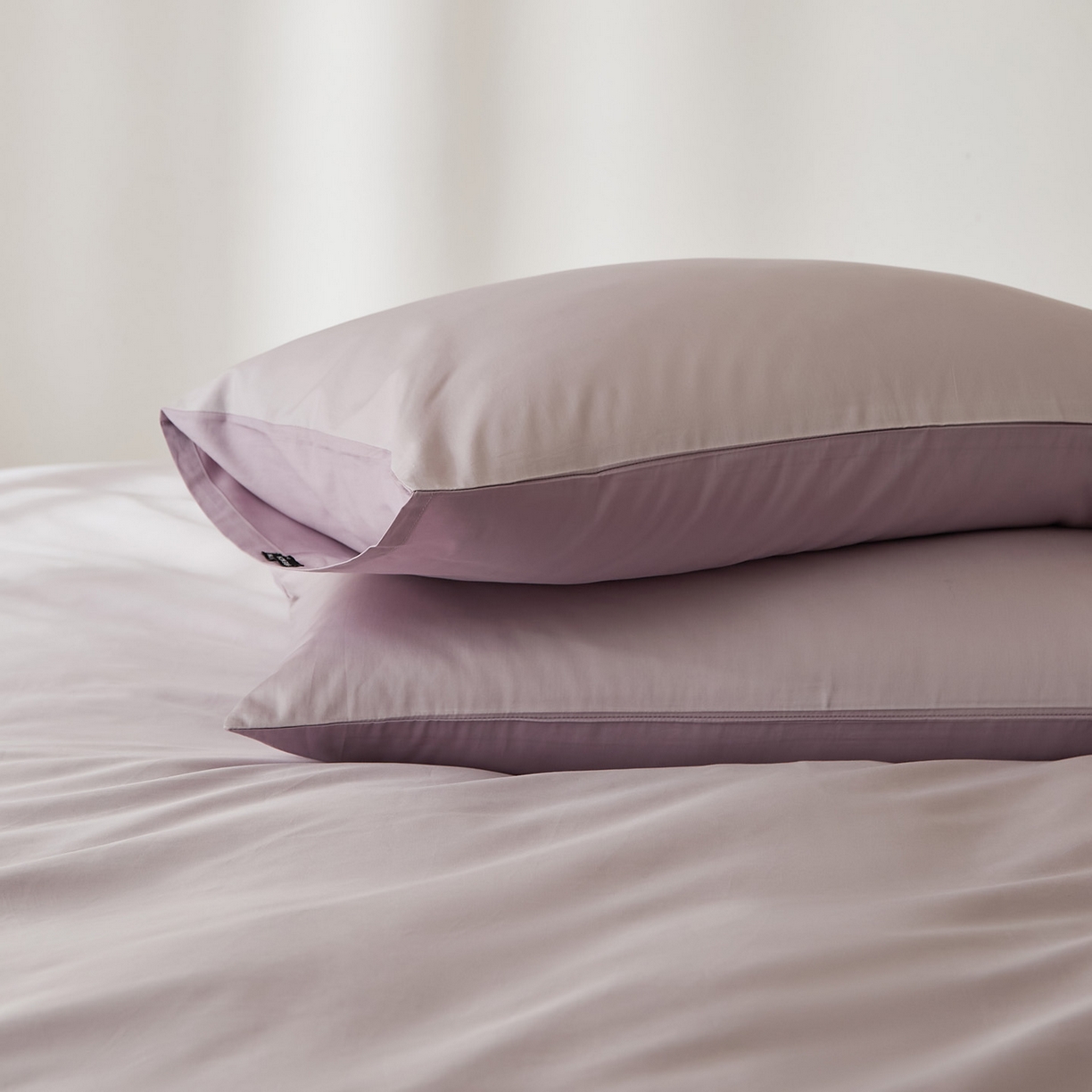 91家纺网 家纺一手货源 找家纺 EH家居 2026新款长绒棉安缦之境单品系列单枕套 AB版-安缦之境-蔓越莓紫