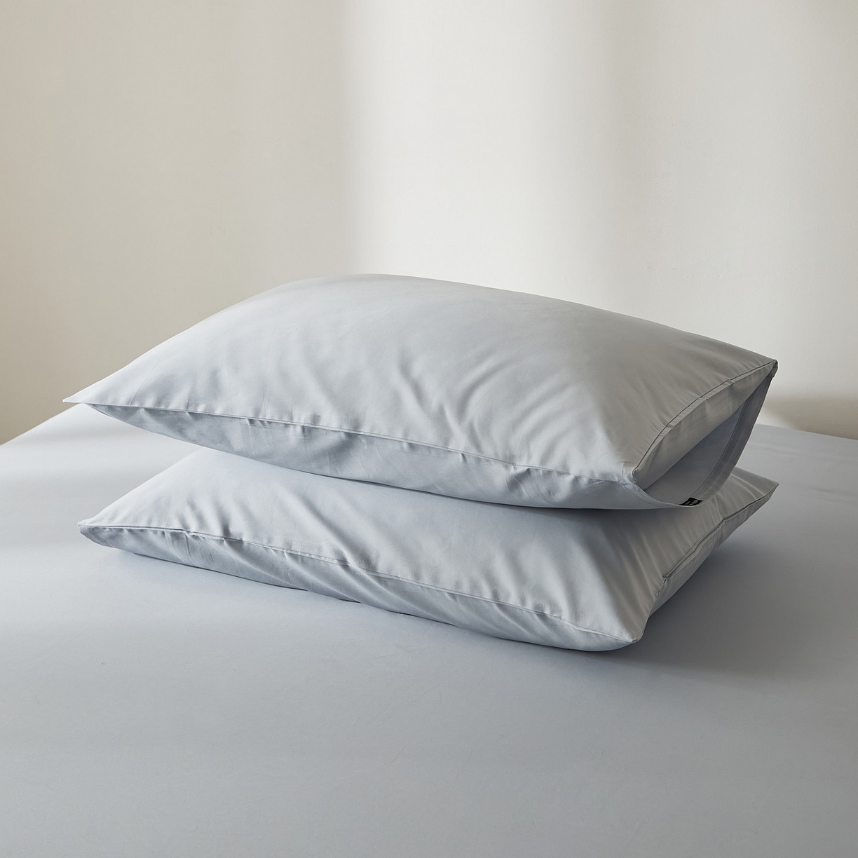 91家纺网 家纺一手货源 找家纺 EH家居 2026新款长绒棉安缦之境单品系列单枕套 AA版-安缦之境-夏至蓝