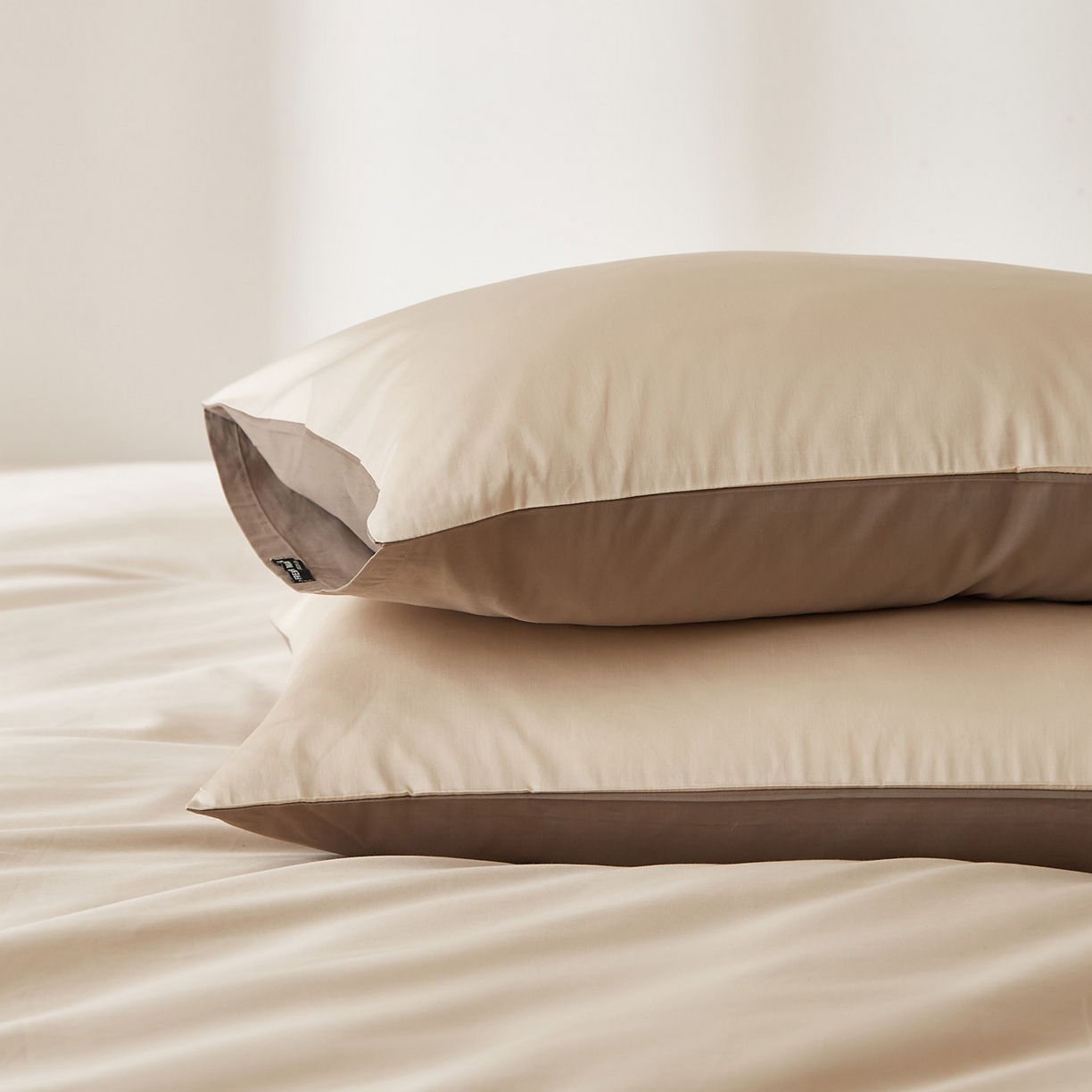 91家纺网 家纺一手货源 找家纺 EH家居 2026新款长绒棉安缦之境单品系列单枕套 AB版-安缦之境-梦幻香槟色