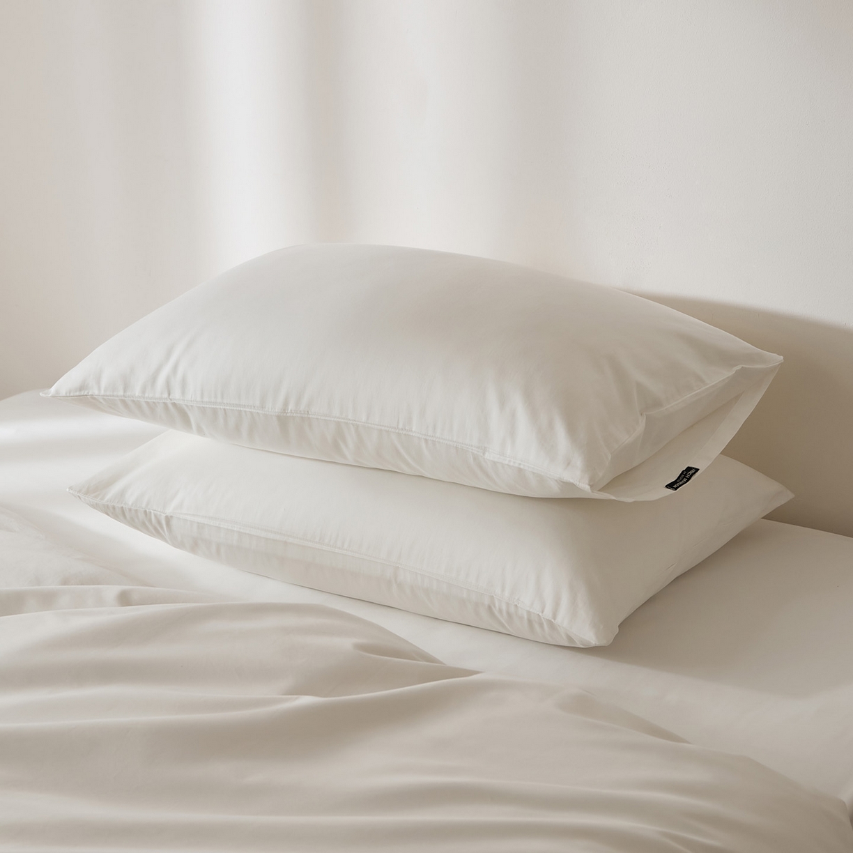 91家纺网 家纺一手货源 找家纺 EH家居 2026新款长绒棉安缦之境单品系列单枕套 AB版-安缦之境-月影白