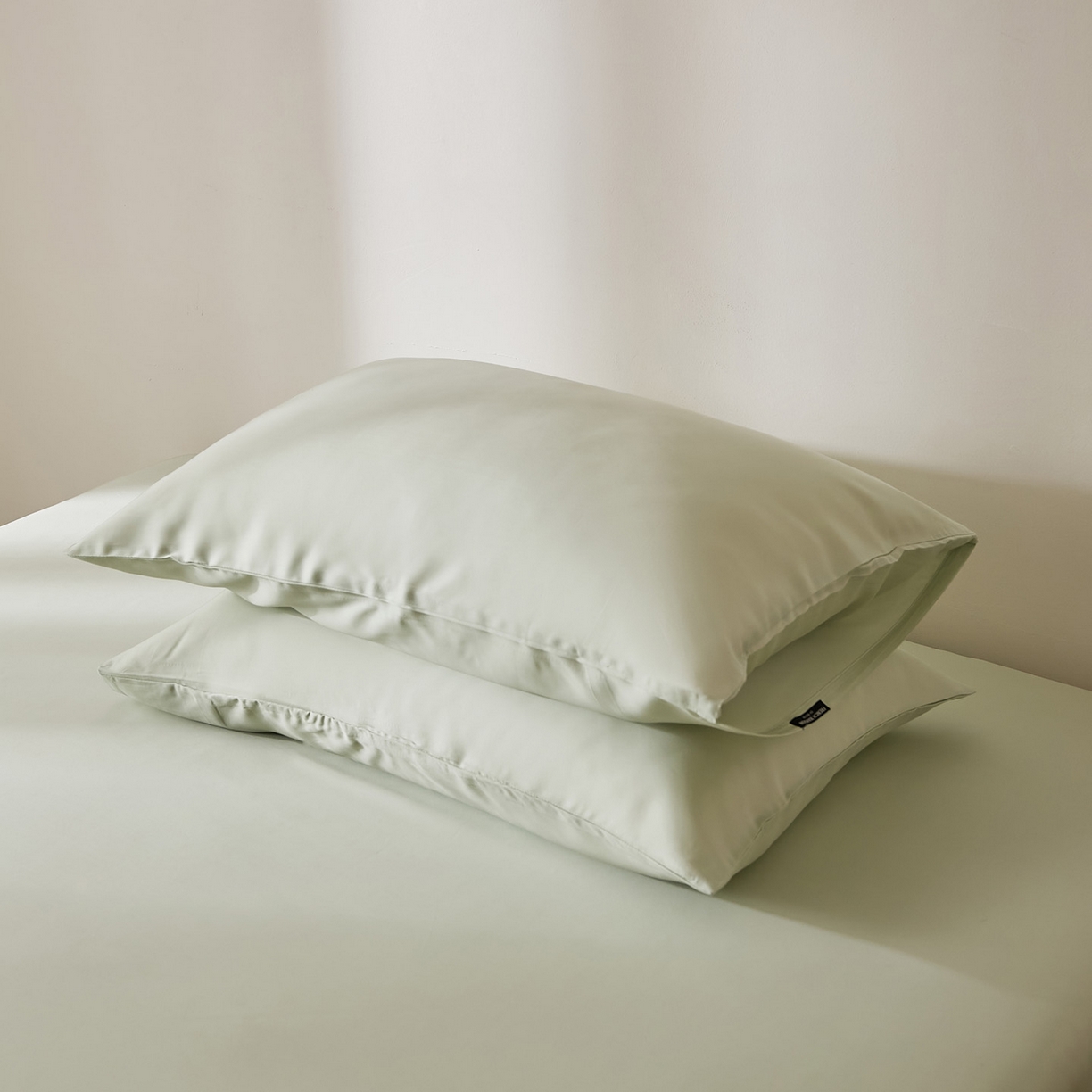 91家纺网 家纺一手货源 找家纺 EH家居 2026新款长绒棉安缦之境单品系列单枕套 AA版-安缦之境-烟雨青